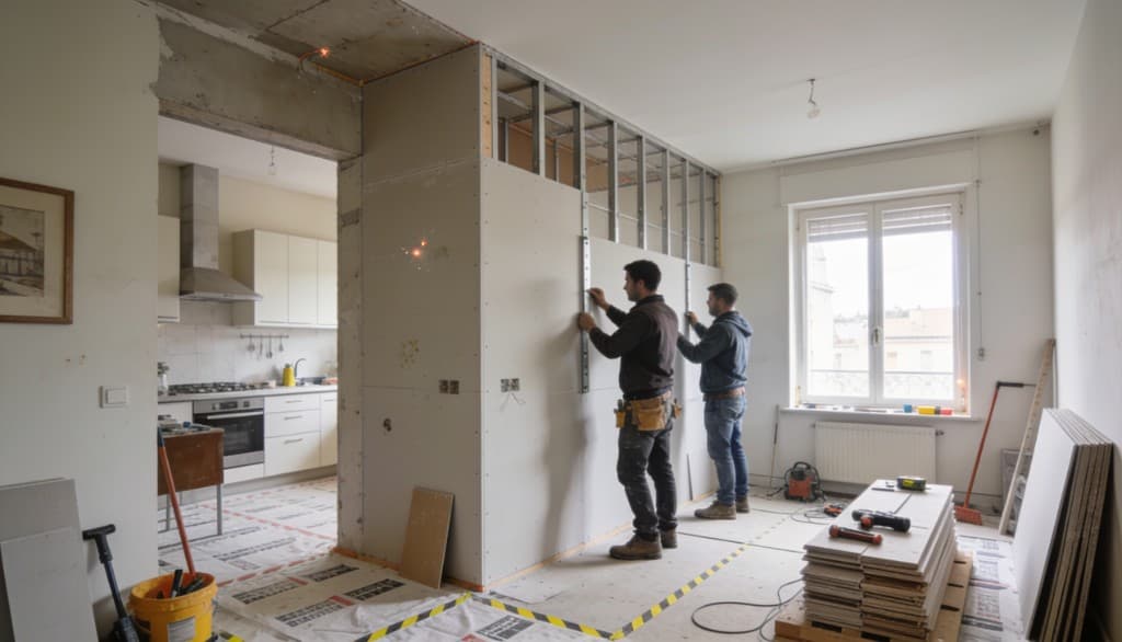 Tabiquería y obra de albañilería en reforma
